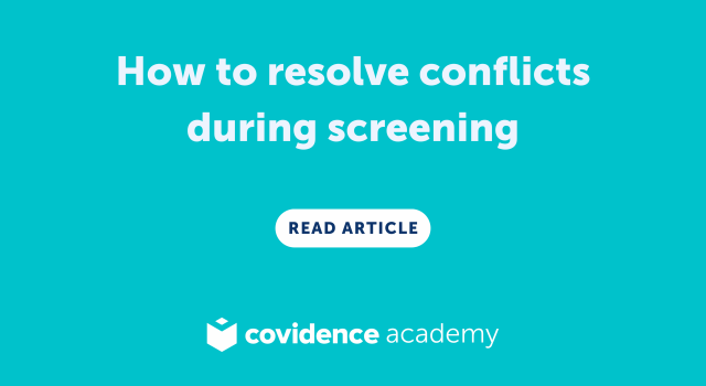 screening conflicts