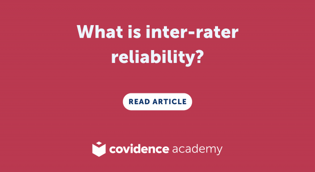 inter-rater reliability