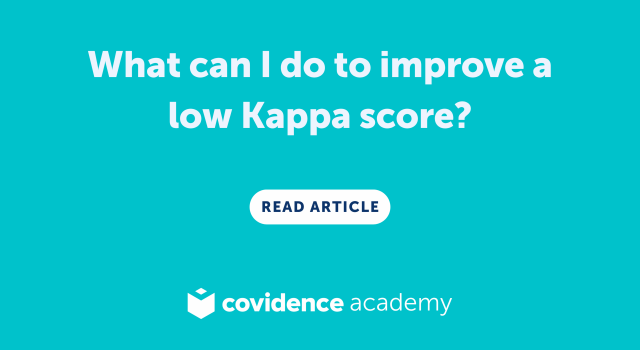 low kappa score